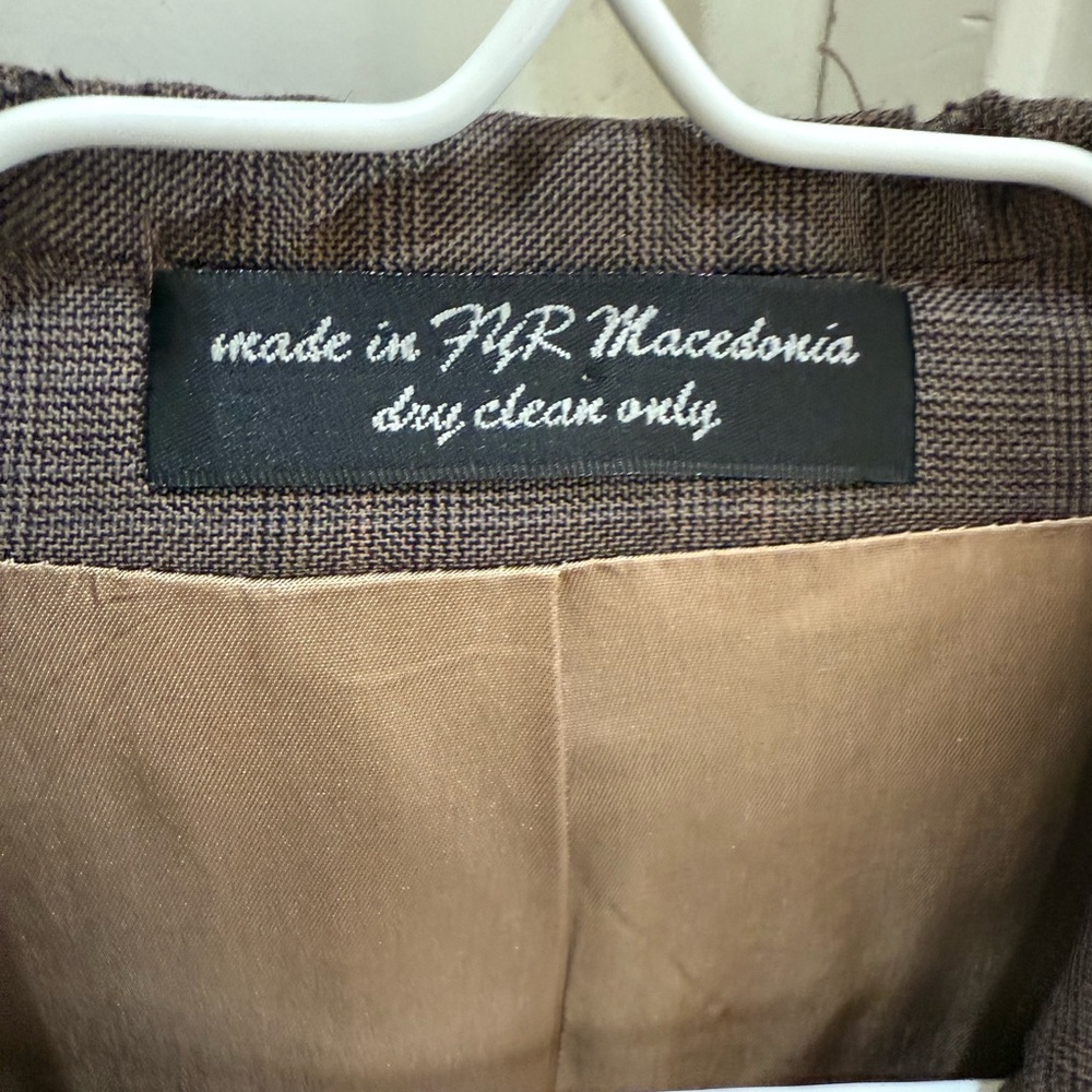 RJ Classics Prestige Equestrian Show coat ladies 12 R brown plaid shades - Picture 10 of 15